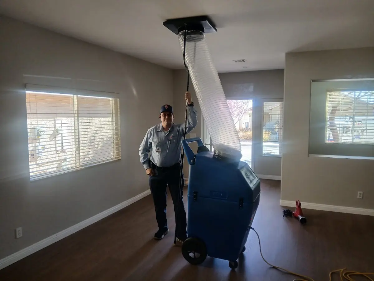 Professional Dryer Vent Cleaning work inside a Plain City home